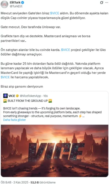 VICE Token Skandalı: Türk Influencerlarının Pazarlama Paylaşımları ve Zincir Üstü İddialar