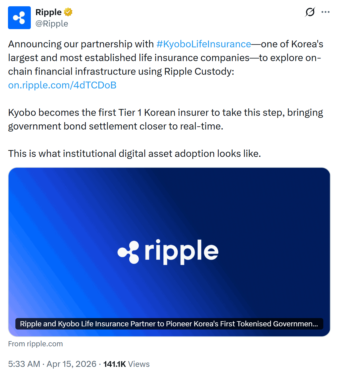 Güney Kore’nin Dijital Varlık Yaklaşımı: Ripple ve Kyobo Life ile On-Chain Tahvil Mutabakatı
